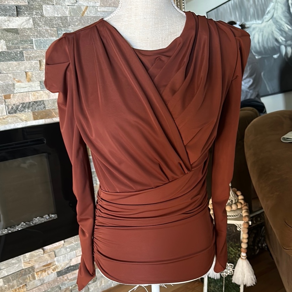 INC International Concepts Rust Blouse